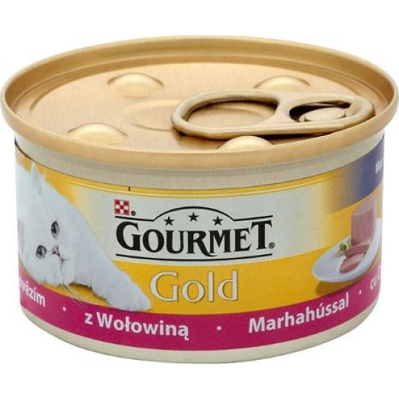 Gourmet Gold Cat Feines Rindfleisch für erwachsene Katzen 85 g