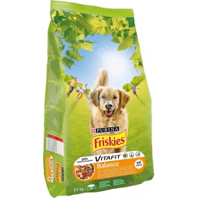 Purina Friskies Vitalita Balance mit Reis, Huhn und Karotten für erwachsene Hunde 15 kg