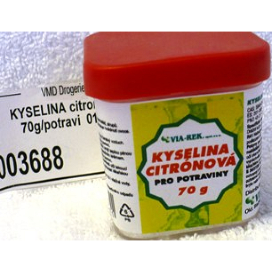 Via-Rek Zitronensäure für Lebensmittel bewährtes Haushaltsprodukt 70 g