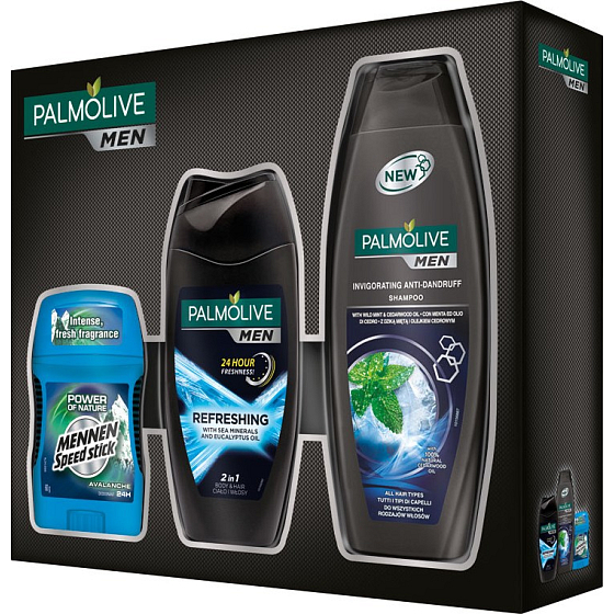 Palmolive Into the Wild Refresh Duschgel + Invig Shampoo.+ Mennen-Stick, Kosmetik-Set