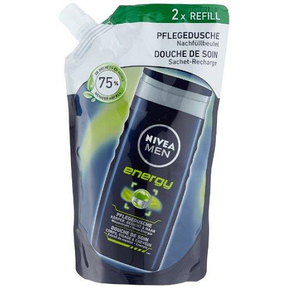 Nivea Men Energy Duschgel und Haarshampoo füllen 500 ml nach