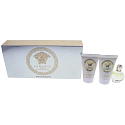 Versace Eros pour Femme Eau de Toilette für Frauen 5 ml + Körperlotion 25 ml + Duschgel 25 ml, Geschenkset