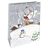 Nekupto Geschenk Papiertüte 14 x 11 x 6,5 cm Weihnachten Winter Landschaft Schneemann WBS 1914 02