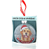 Albi Glas Weihnachtsschmuck mit Tieren - Golden Retriever 7,5 cm x 8 cm x 3,6 cm