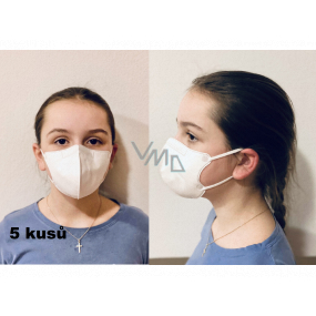 Crdlight Respirator FFP2 Gesichtsmaske für Kinder weiß 5 Stück