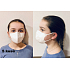 Crdlight Respirator FFP2 Gesichtsmaske für Kinder weiß 5 Stück