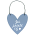 Nekupto Schild Herz Du bist einfach die Beste 6,5 x 6,5 x 0,5 cm