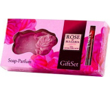 Rose of Bulgaria Eau de Parfum für Frauen 2,1 ml, Fläschchen + natürliche Rosenseife 50 g, Geschenkset für Frauen