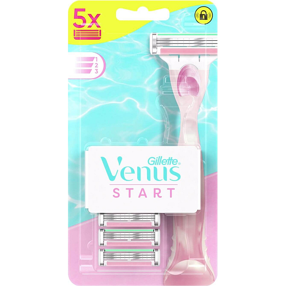 Gillette Venus Start Ersatzköpfe 5 Stück, für Frauen