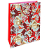 Nekupto Geschenkpapier Tasche 32,5 x 26 x 13 cm Weihnachtshäuser rot