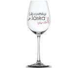 Nekupto Lustiges Weinglas mit Aufdruck All I need is wine!!! 440 ml