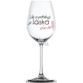 Nekupto Lustiges Weinglas mit Aufdruck All I need is wine!!! 440 ml