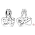 Charms Sterling Silber 925 Herz Tante & Nichte 2in1, teilbarer Familienarmbandanhänger