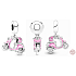 Charm Sterling Silber 925 Scooter - Motorrad in die Stadt rosa, Reise-Armband Anhänger