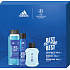 Adidas UEFA Champions League Best of The Best Eau de Toilette 100 ml + Duschgel 250 ml + Deodorant Spray 150 ml, Geschenkset für Männer