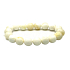 Elastisches Elfenbeinarmband aus natürlichem Elfenbein, Kugel 10 mm / 16 - 17 cm