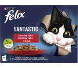 Felix Fantastic kapsičky pro kočky s Hühnchen, Rind, Kaninchen a Lamm, 12 × 85 g