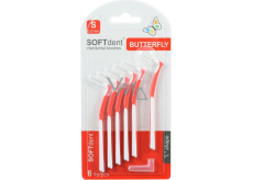 SOFTdent zahnuté mezizubní kartáčky S 0,5 mm, 6 ks