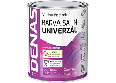 DENAS UNIVERZÁL-SATIN Deckfarbe für Holz, Metall und Beton, 0100 weiß, 0,7 kg