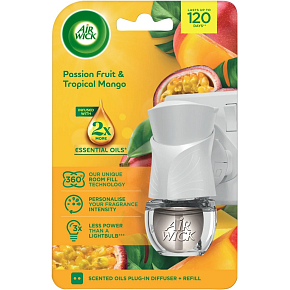Air Wick elektrický osvěžovač vzduchu strojek + náplň Maracuja und tropisches Mango, 1+19 ml