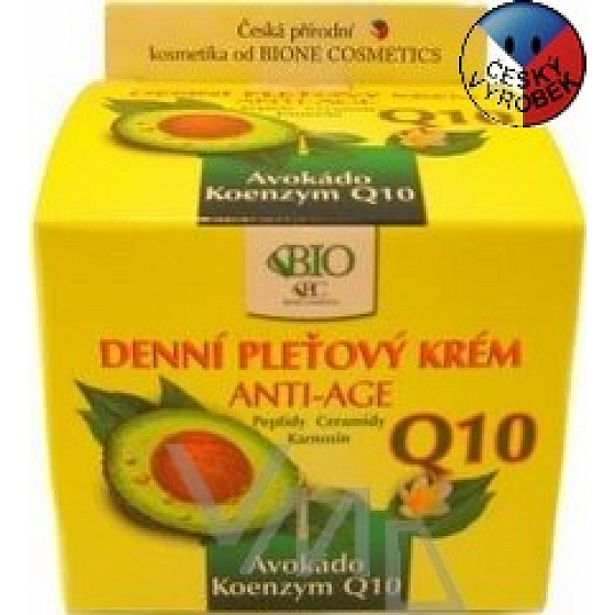 Bione Cosmetics Avocado & Q10 Anti-Age Tagescreme für normale, reife und empfindliche Haut 50 ml