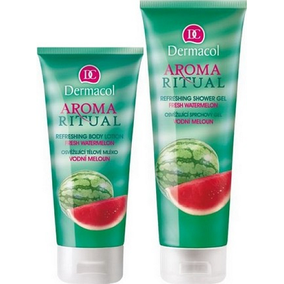 Dermacol Aroma Ritual Watermelon Erfrischende Körperlotion 200 ml + Duschgel 250 ml, Kosmetikset