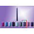 Lima Candle glattes Metall dunkelvioletter Kegel 22 x 250 mm 1 Stück