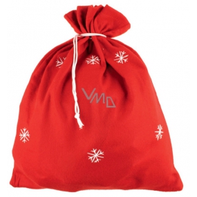 Weihnachtsmann / Weihnachtsmann Tasche rot mit Schneeflocken 90 x 60 cm