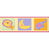 Wandsticker Bordüre Elefant und Löwe 48 x 15,5 cm 3 Stück