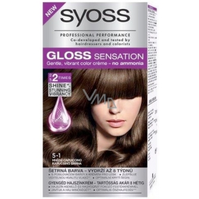 Syoss Gloss Sensation Sanfte Haarfarbe ohne Ammoniak 5-1 Brauner Cappuccino 115 ml