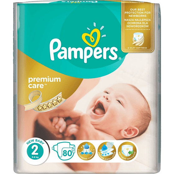 Pampers Premium Care 2 Mini 3-6 kg Einwegwindeln 80 Stück