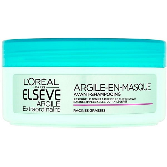 Loreal Paris Elseve Argile Extraordinarie Tonreinigungsmaske für schnelles Schmieren der Haare 150 ml