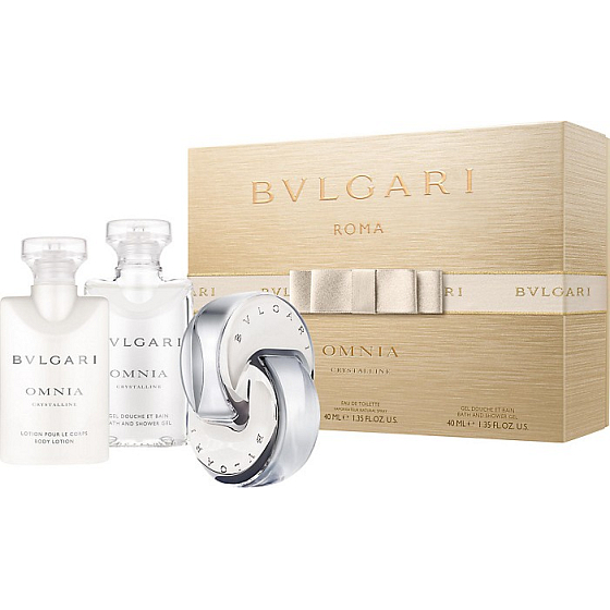 Bvlgari Omnia Kristallines Eau de Toilette für Frauen 40 ml + Körperlotion 40 ml + Duschgel 40 ml, Geschenkset