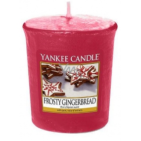 Yankee Candle Frosty Gingerbread - Lebkuchen mit Votivkerze mit Vereisungsduft 49 g
