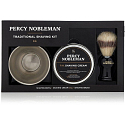 Percy Nobleman Rasiercreme 100 g + Rasierpinsel + Rasierschale, kosmetisches Rasierset für Männer