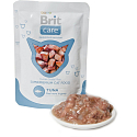 Brit Care Thunfischtaschen-Alleinfutter für Katzen, Fleischstücke mit Thunfischgeschmack 80 g