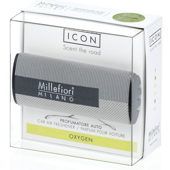 Millefiori Milano Icon Sauerstoff - Sauerstoff Autoduft Textil Geometrische Gerüche bis zu 2 Monaten 47 g