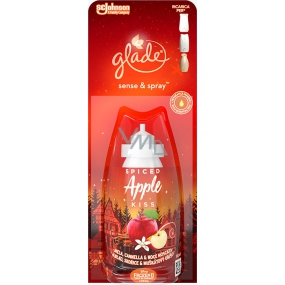 Glade Sense & Spiced Apple Kiss Lufterfrischer mit dem Duft von Apfel-, Zimt- und Muskatnuss-Nachfüllspray 18 ml