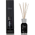 Millefiori Milano Natural Nero - Schwarzer Diffusor 100 ml + 7 Stiele 25 cm lang für kleinere Räume dauert 5-6 Wochen