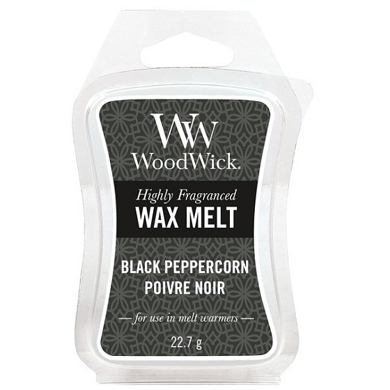 WoodWick Black Peppercorn - Duftendes Wachs aus schwarzem Pfefferkorn für Aromalampe 22,7 g
