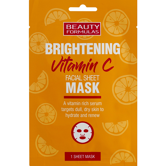 Beauty Formulas Brightening Brightening Gesichtsmaske mit Vitamin C.
