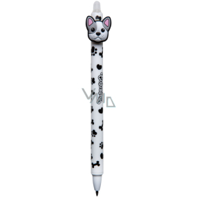 Colorino Gummierter Stift Bulldogs weiß, blaue Mine 0,5 mm