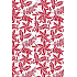 Ditipo Geschenkpapier 70 x 200 cm Weiß-rote Zweige