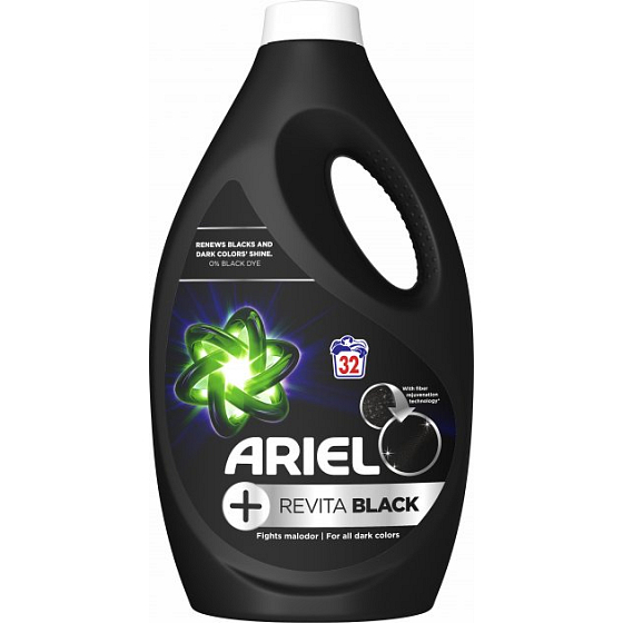 Ariel Revitablack Flüssigwaschmittel für schwarze und dunkle Wäsche 32 Waschladungen 1,76 l