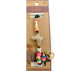 Albi Jewelry gestricktes Armband Schmetterling Symbol der Veränderung, Hippies Symbol des Friedens 1 Stück verschiedene Farben