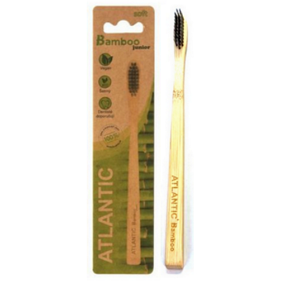 Atlantic Bamboo Junior weiche Zahnbürste aus Bambus für Kinder 1 Stück