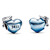 Sterling Silber 925 Graduation - Blaues Graduation Herz 2023, Graduate Bead Bracelet