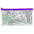 Ditipo Glitter Federmäppchen mit Reißverschluss Sterne 22 x 12 cm