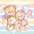 Ditipo Sweet Bears Skizzenbuch Skizzenbuch saubere Blätter 48 Blätter 10 x 10 cm