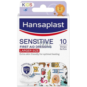 Hansaplast Sensitive Kids XL Haustierpflaster mit Kindermotiv 10 Stück
